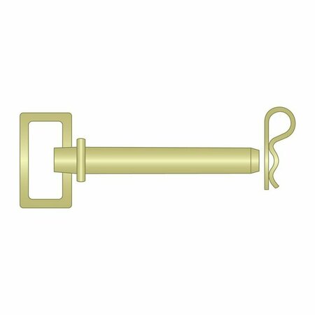 HERITAGE Hitch Pin Square Handle, 1-1/2"x8", Zc HP-1500-8000S